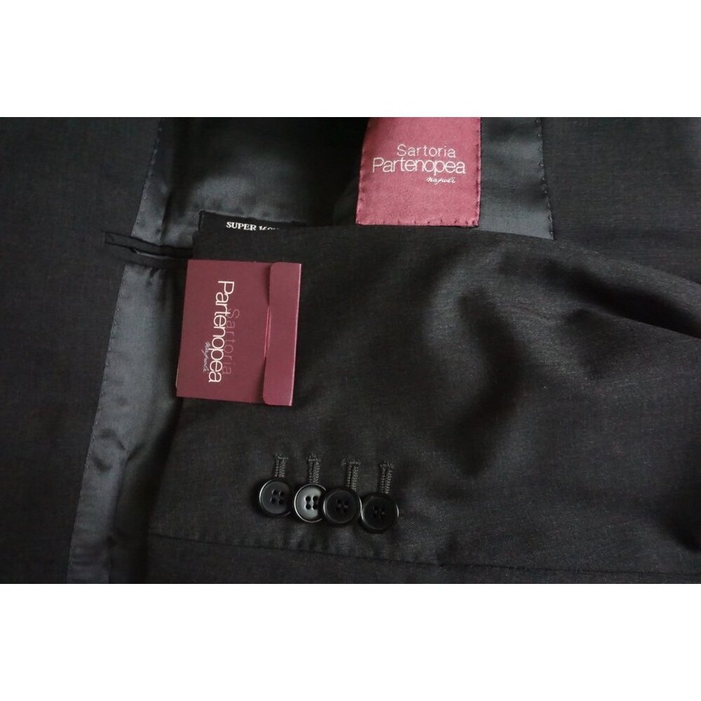 Sartoria Partenopea Gray S160s Wool 2 Pc Suit Jacket Pants 42R BRAND NEW